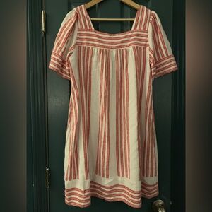 Old Navy Striped Box Cut Linen Dress